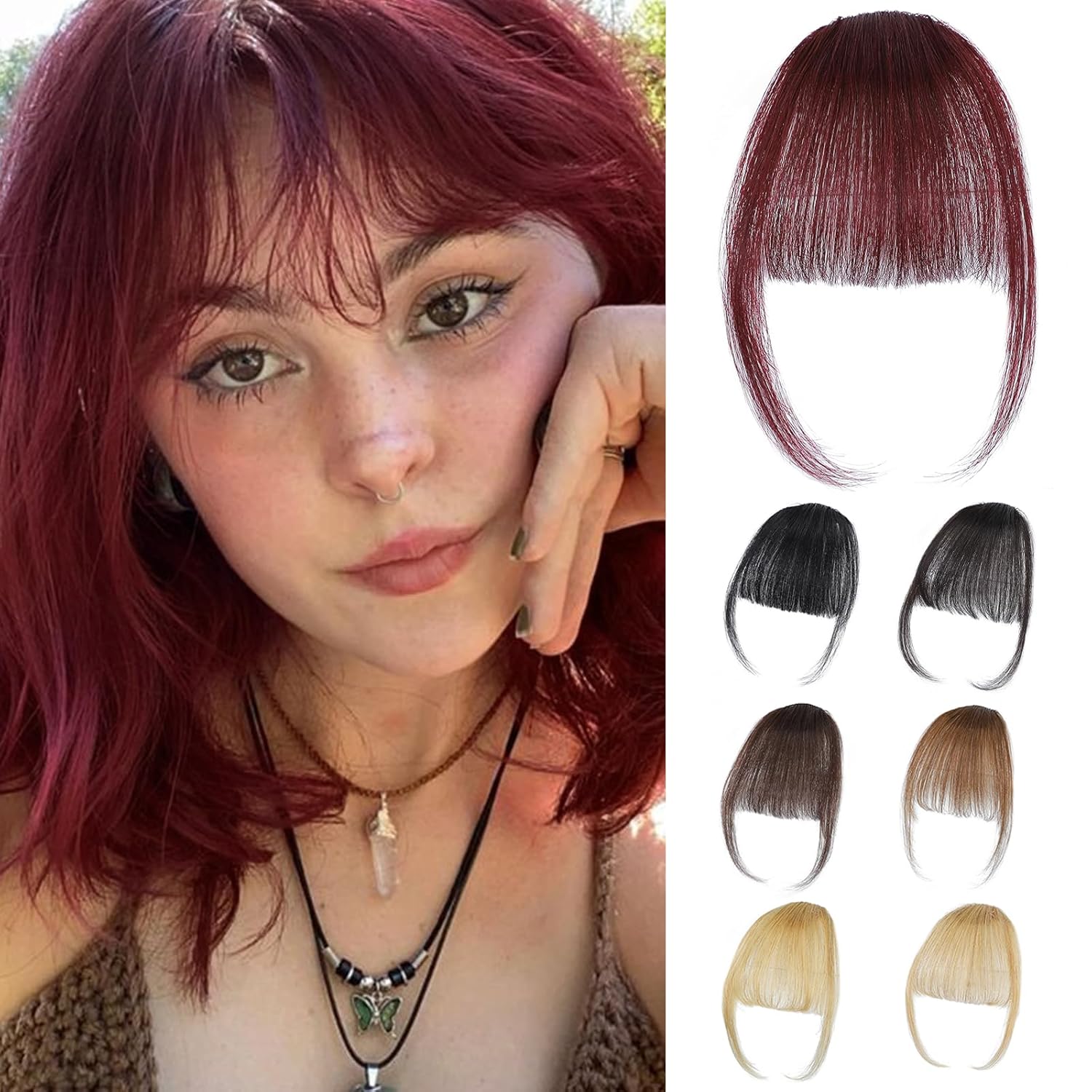 Seamless Clip In Hair Extensions Human Hair - Bordeauxrode Clip In Pony 100% Echte