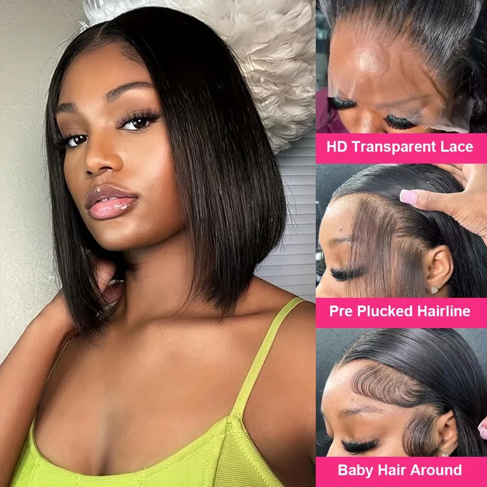Bobpruik van echt haar, kort e - Glueless Wear And Go Human Hair Wig recensie en prijs