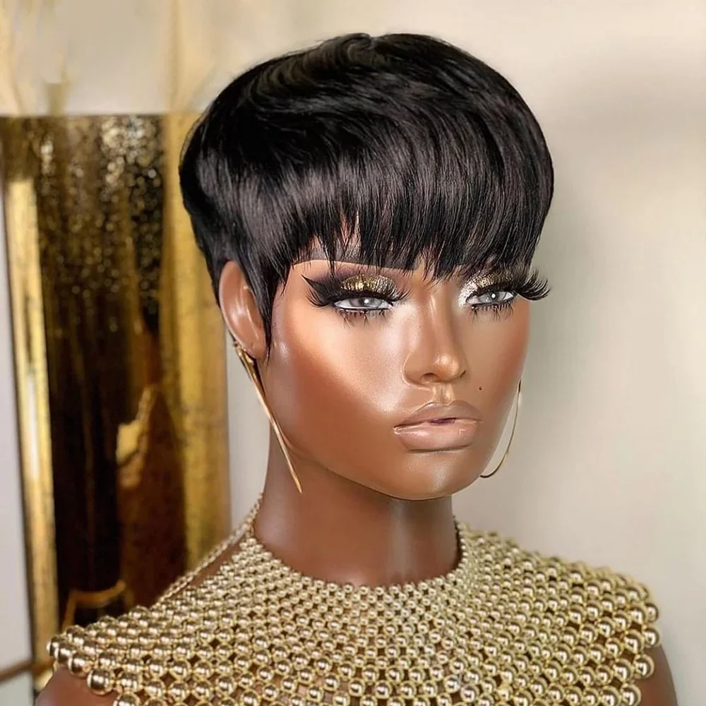 Korte pruiken van echt haar, p - Short Pixie Cut Wig Human Hair Cheap recensie en prijs