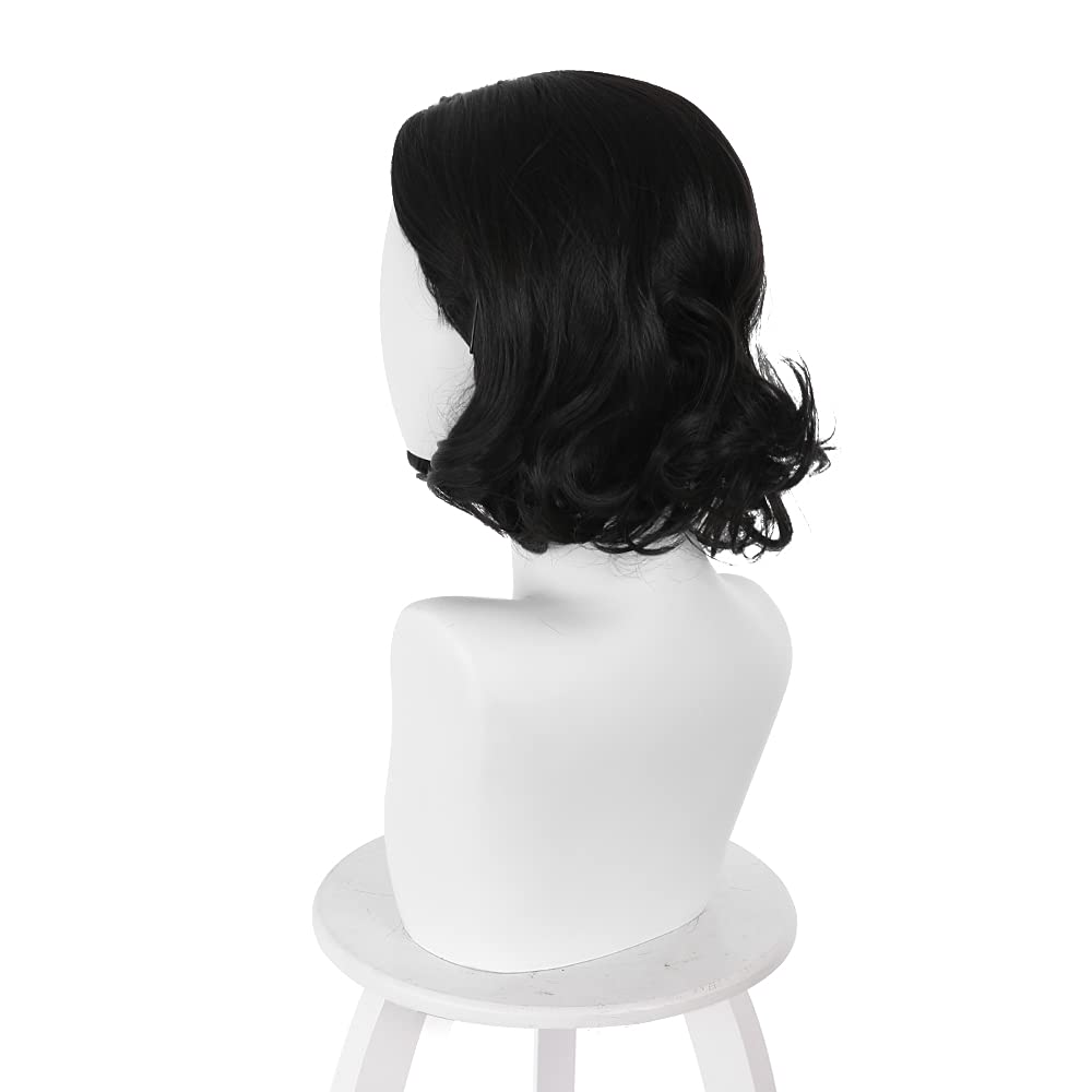 Zwarte korte bob golvende midd - Synthetic Braided Wigs For Black Women recensie en prijs